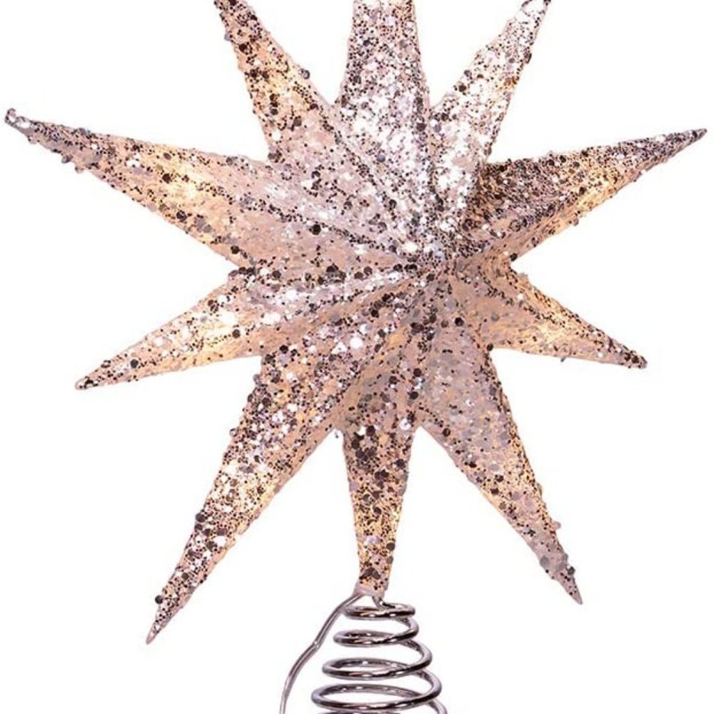 Kurt S. Adler 11-Light 12-Inch Battery-Operated LED Bethlehem Star Treetop Tree